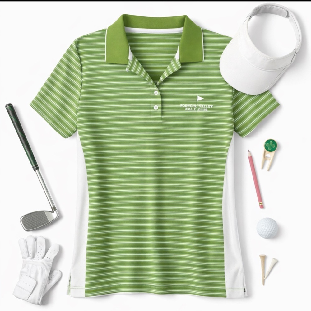 PAGE & TUTTLE Fourche Valley WOMEN'S GOLF POLO Cool Swing Size Large Side Panels